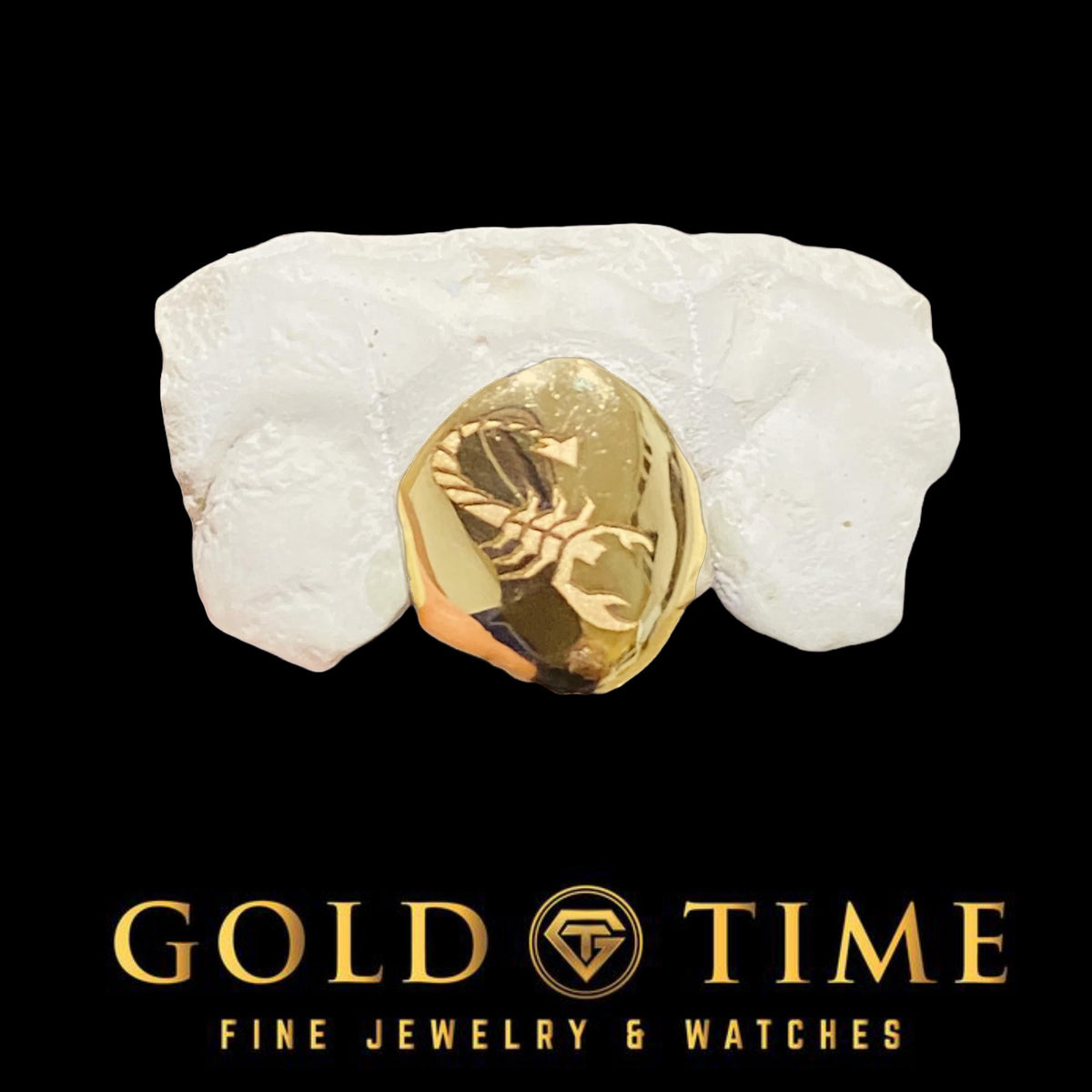 Custom Single Tooth Cap with Engraving | Handmade Grillz with Impression Kit | Gold, Silver, Rose Gold | Personalized Tooth Jewelry