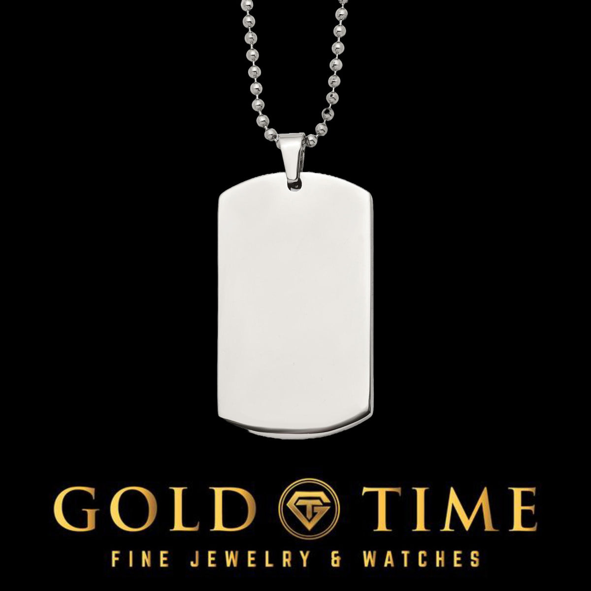 Personalized Stainless Steel Dog Tag Necklace  Custom Engraved Pendant, 24" Chain, Military Style ID Tag, Gift for Him