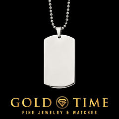 Personalized Stainless Steel Dog Tag Necklace  Custom Engraved Pendant, 24" Chain, Military Style ID Tag, Gift for Him