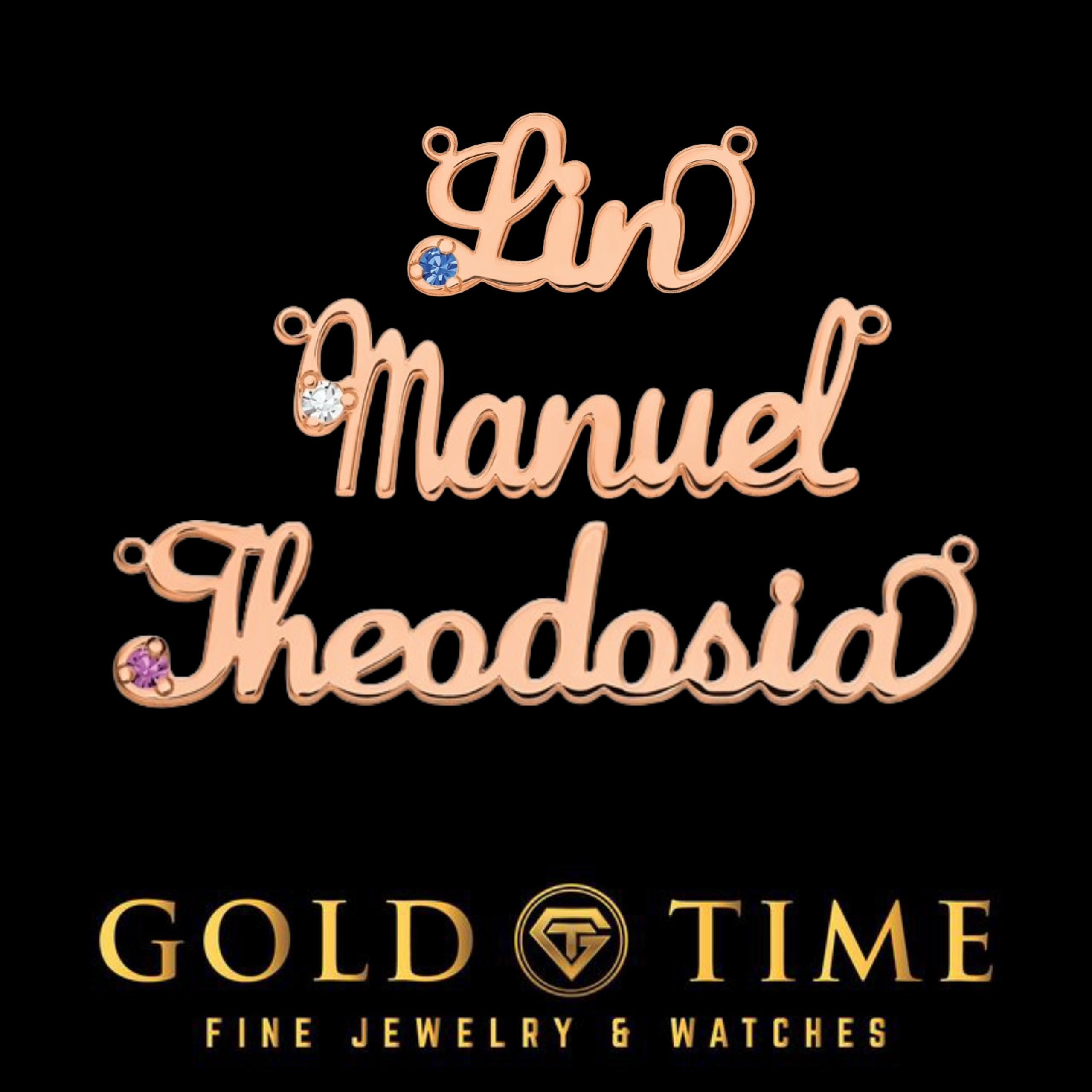 Custom Personalized Birthstone Name Necklace for Her