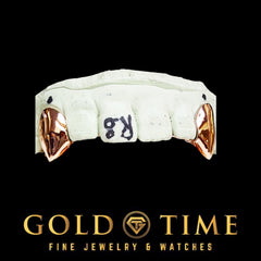 Custom Gold Fangs Grillz  2 Piece Solid Canine Caps - Personalized Handmade Teeth Grill - Gold, Silver, 10K & 14K Options