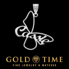 Custom Butterfly Name Pendant: Sterling Silver, Gold Plated, or Solid Gold