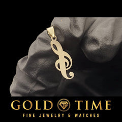 Personalized Treble Clef Necklace: Engraved Sterling Silver Music Pendant