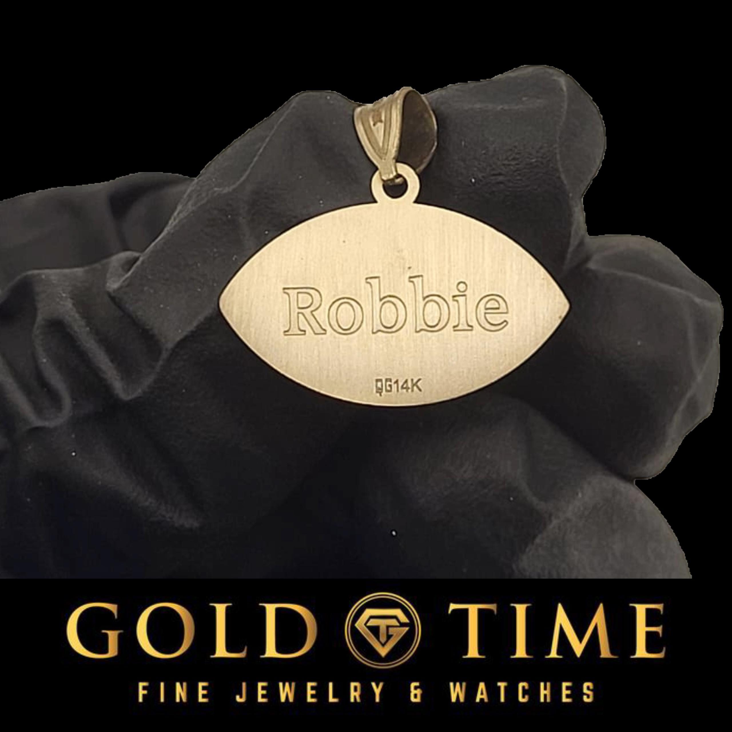 Custom Football Jersey Number Pendant  Personalized Sports Charm in Gold or Silver  Engraved Name Necklace for Athletes & Fans