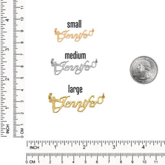 Custom Cross Luxe Script Name Necklace in Gold or Silver, Personalized Name Jewelry, Made to Order Faith Necklace, Christian Gift for Her