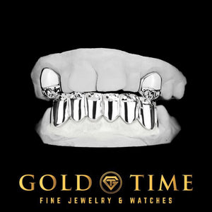 8-piece top and bottom trillion cut grillz set