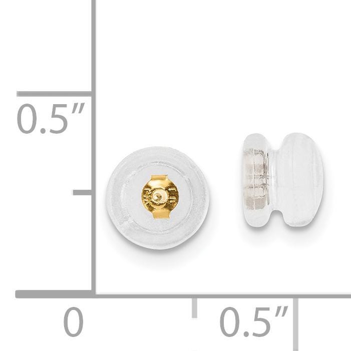 14k Gold or Sterling Silver Silicone Slider Earring Backs  Secure Mushroom Design for Friction Closure Earrings  Gift Box Included