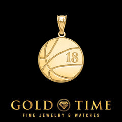 Personalized Basketball Number Pendant: Sterling Silver, Gold, or Rose Gold