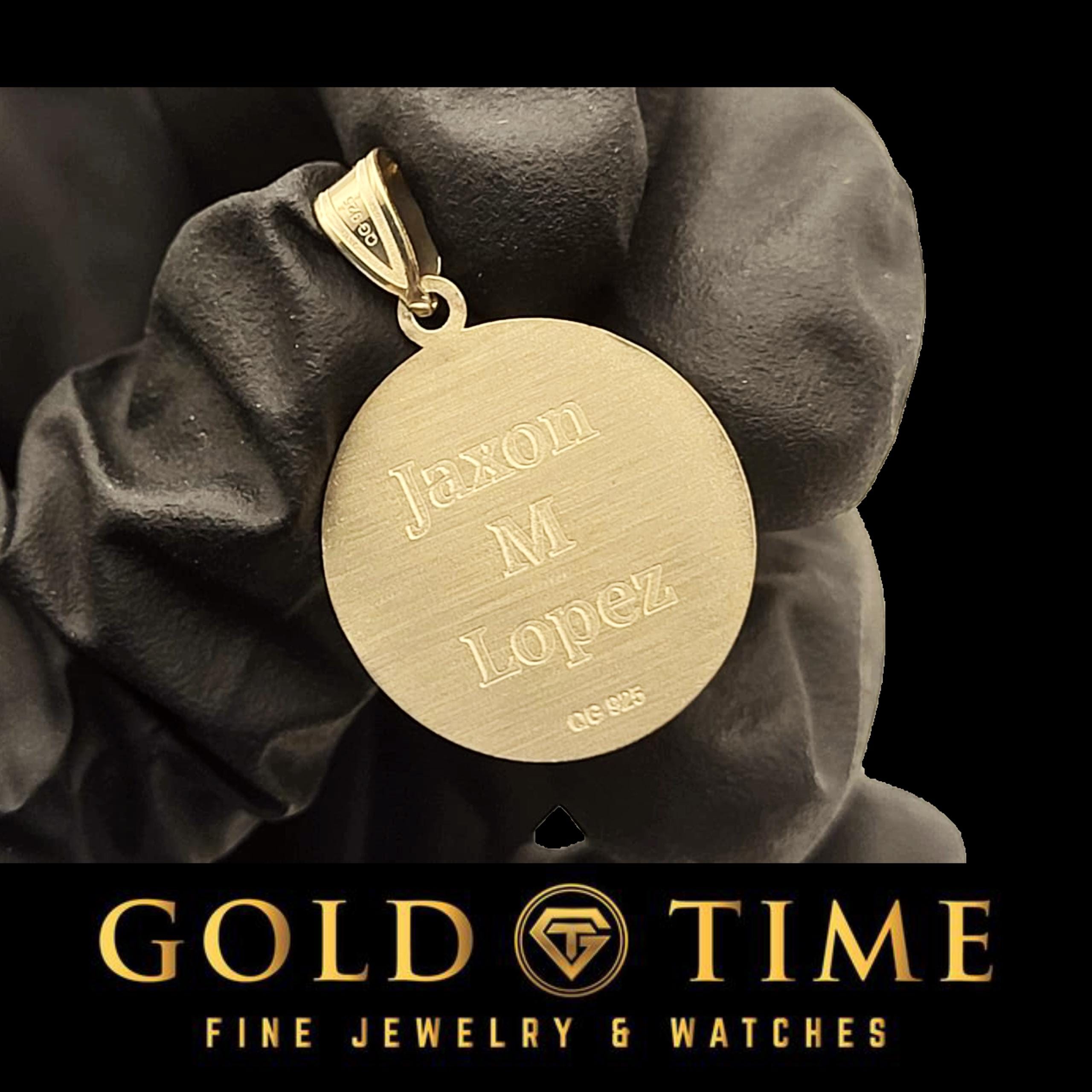 Custom Engraved Baseball Jersey Number and Name Pendant: Sterling Silver or Gold