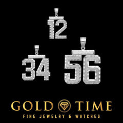 Custom Number Pendant in Silver, Diamond Cut Sports Jersey Charm, Personalized Jewelry Gift, Made to Order, 2 Digits