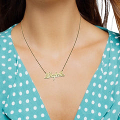 Butterfly Name Necklace: Solid Gold or Sterling Silver, Personalized Jewelry