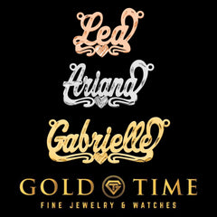 Custom Diamond Cut Heart Name Necklace