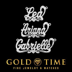 Custom Diamond Cut Heart Name Necklace