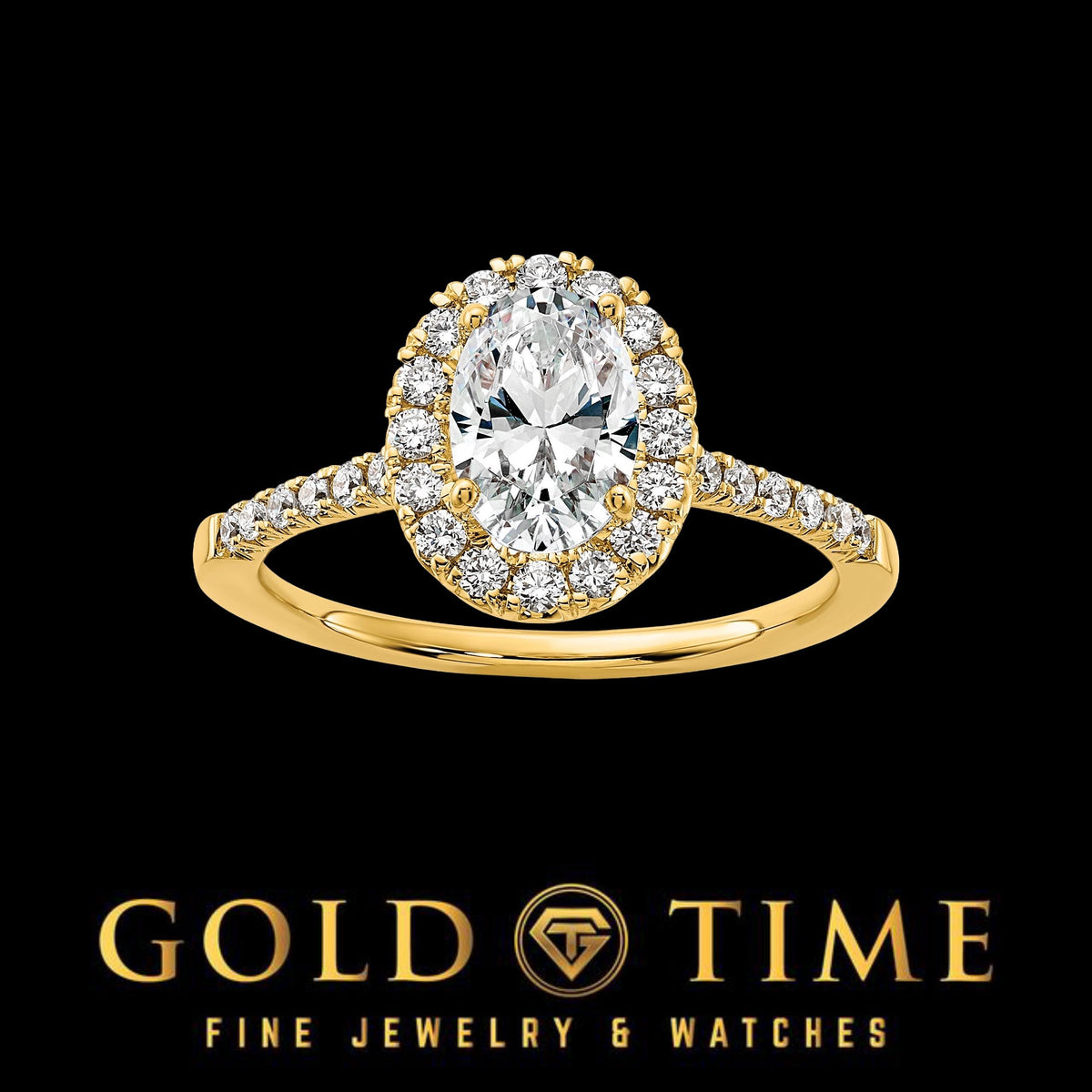 Oval Halo Lab Diamond Engagement Ring - Vintage Promise Anniversary Ring