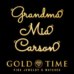 Custom Whimsical Cursive Name Necklace  Sterling Silver or 10K/14K Gold Personalized Script Nameplate Jewelry, Made to Order Gift