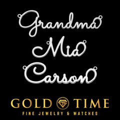 Custom Whimsical Cursive Name Necklace  Sterling Silver or 10K/14K Gold Personalized Script Nameplate Jewelry, Made to Order Gift