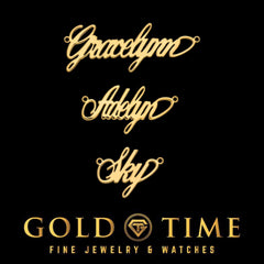 Velvet Flow Script Personalized Made to Order Name Necklace