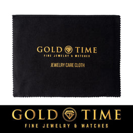 Black Gold Time jewelry care cloth with gold logo