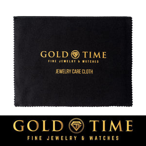 Black Gold Time jewelry care cloth with gold logo
