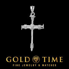 14k Gold Holy Matrimony Nail Cross Pendant