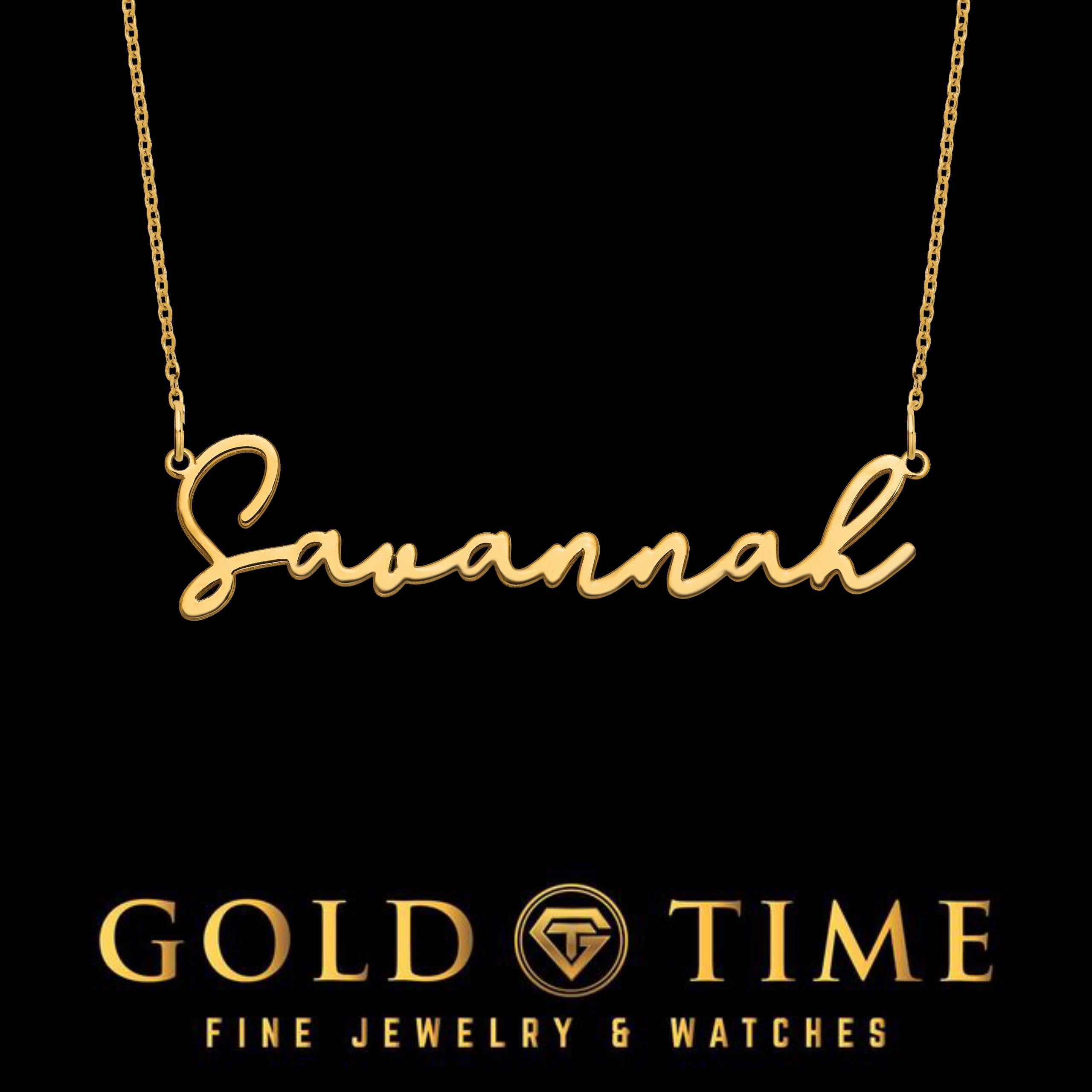 Custom Name Necklace in Silver or Gold