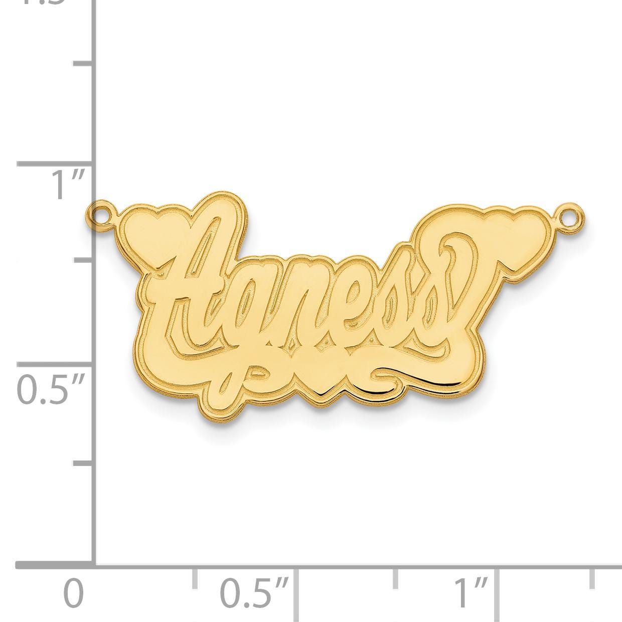 Custom Personalized Heart Name Necklace in Gold or Silver