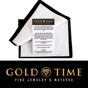 Gold Time care cloth with its instruction card