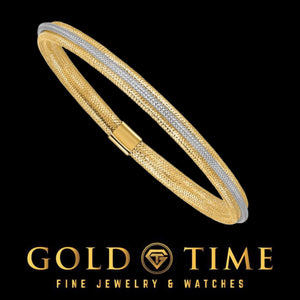 Mesh bangle bracelet width comparison
