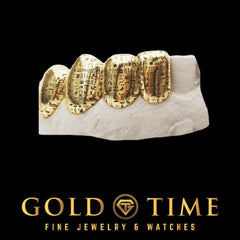 Custom 4-Piece Grillz with Laser Cut Hieroglyphics