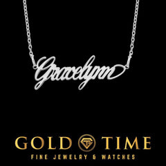 Velvet Flow Script Personalized Made to Order Name Necklace