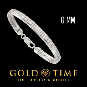 6mm sterling silver omega bracelet with lobster clasp