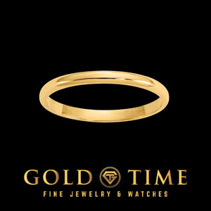Yellow gold baby band ring