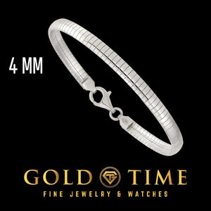 4mm sterling silver omega bracelet with lobster clasp