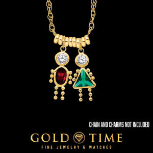 14K yellow gold 3.4mm roundel spacer beads on a chain between birthstone charms, chain and charms not included