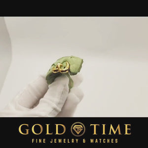 Video of the moon and opal star grill on a mold held in a gloved hand