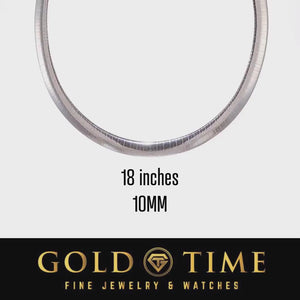 Video of the 10mm sterling silver omega necklace, 18 inch length