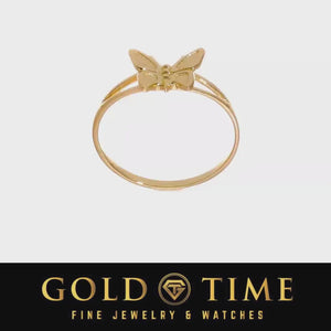 Video of the yellow gold children's butterfly ring