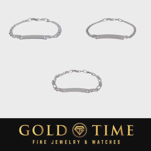 Video of three sterling silver children's ID bracelets